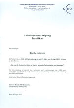 Dokument - GBO-Jahreskongress – German Orthodontics/State of the Art - Aktuelle Technologien und Konzepte