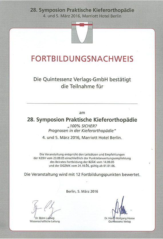 100% SICHER? Prognosen in der Kieferorthopädie