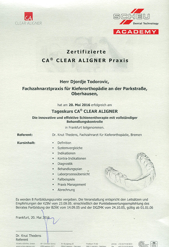 Die innovative und effektive Schienentherapie mit vollständiger Behandlungskontrolle